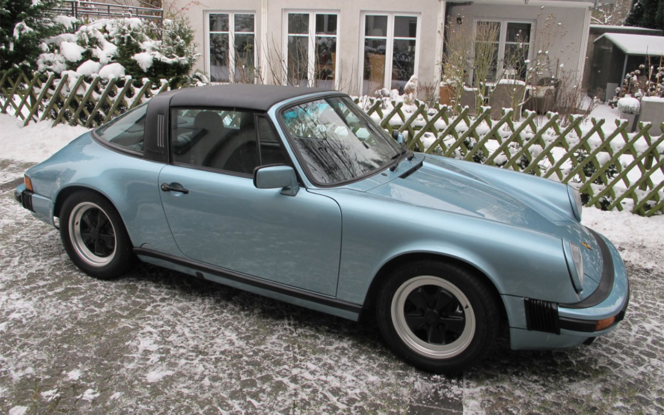 1987 Porsche 911 Targa, lagunengrünmet