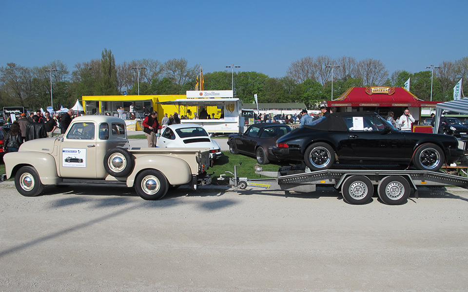 1948 Chevy + 1988 Porsche 911 Cabriolet